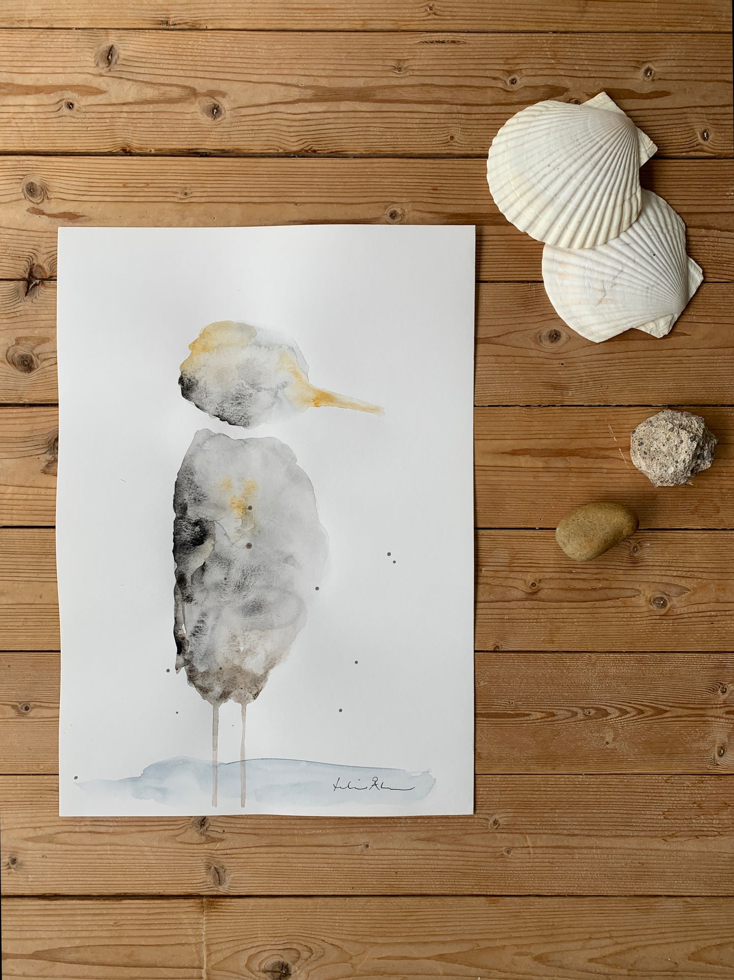Fågel ’Stina’ 30x40cm