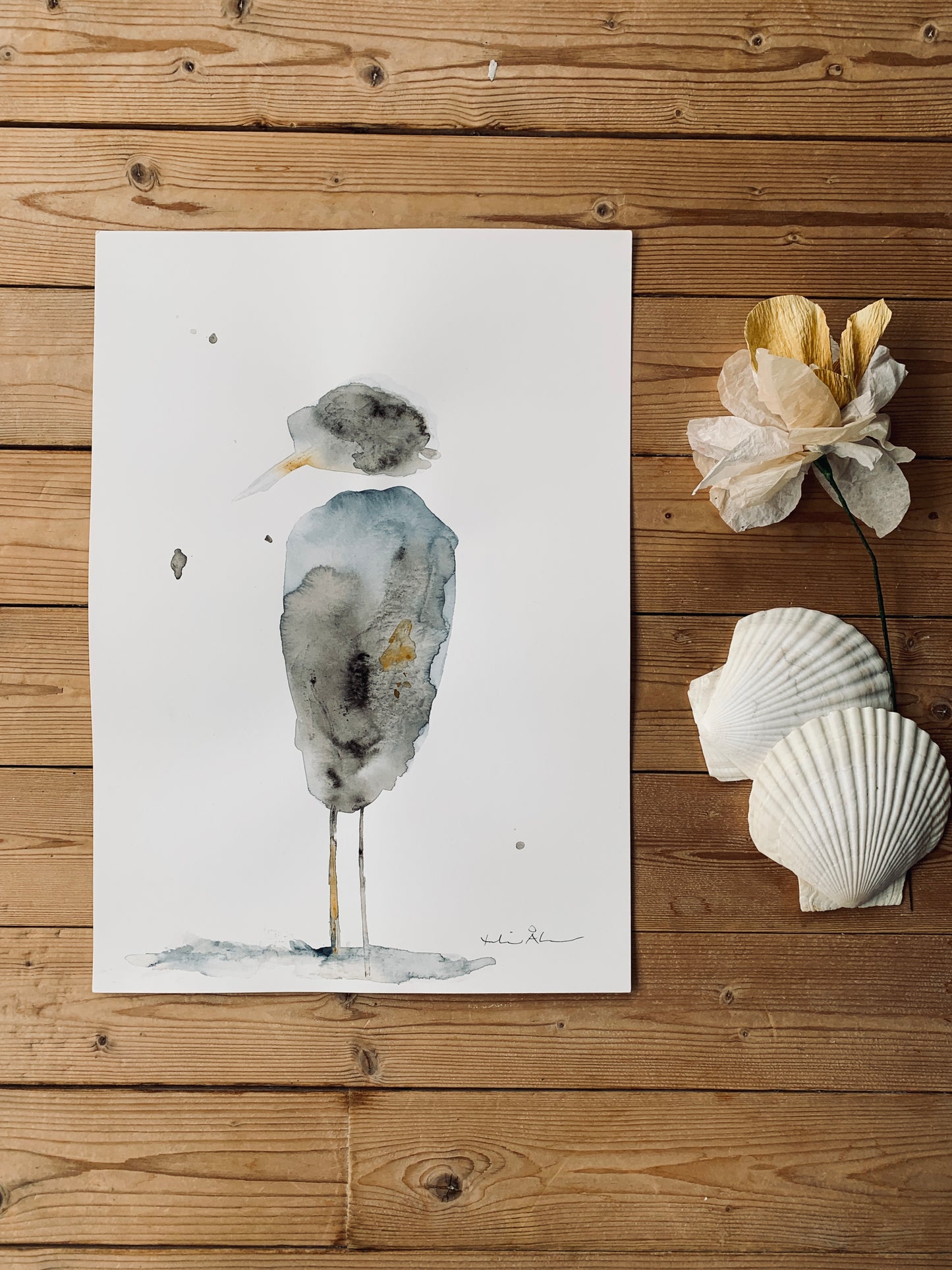 Fågel ’Hildur’ 30x40cm