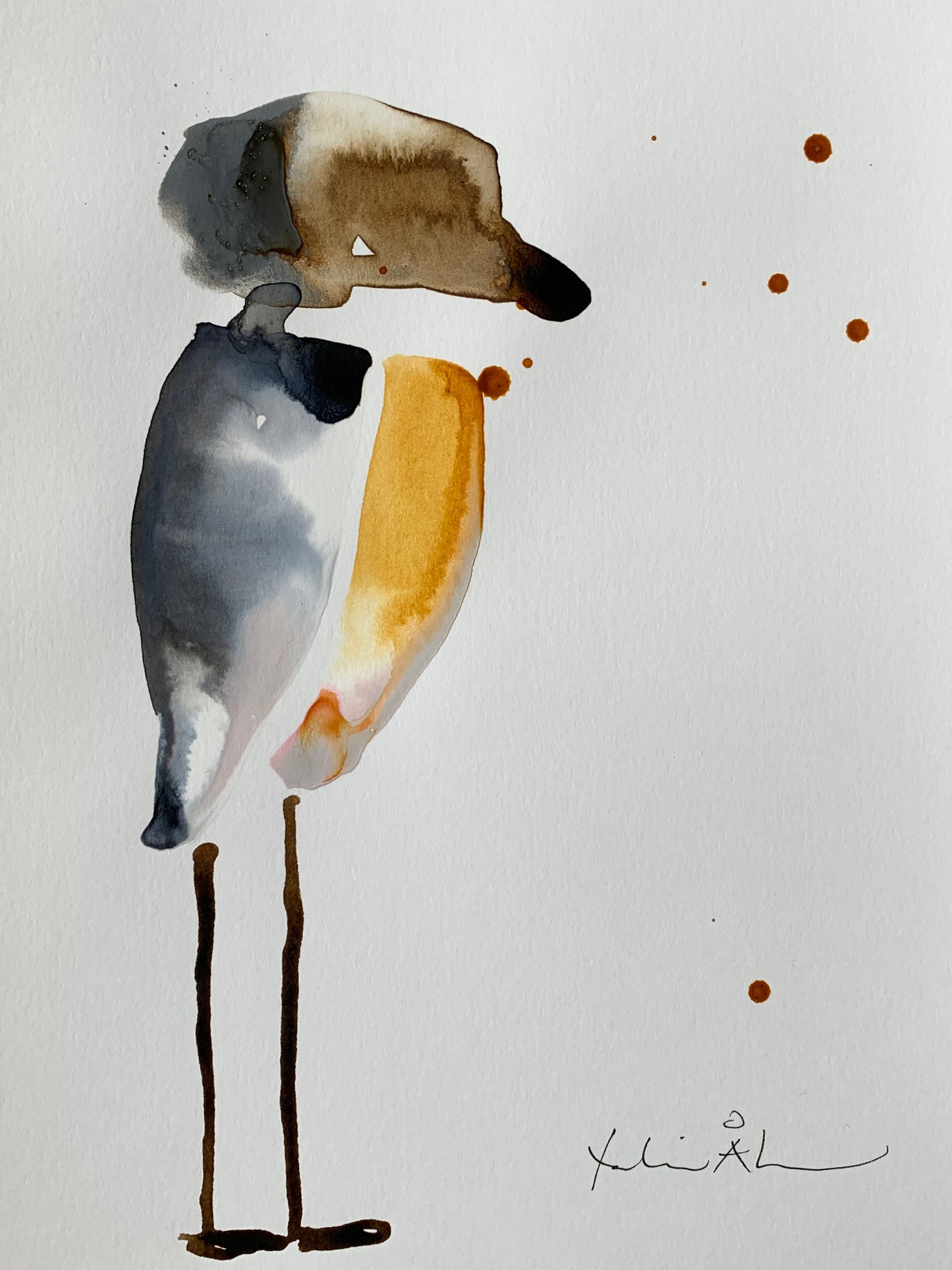 Fågel ’Ola’ 21x29cm