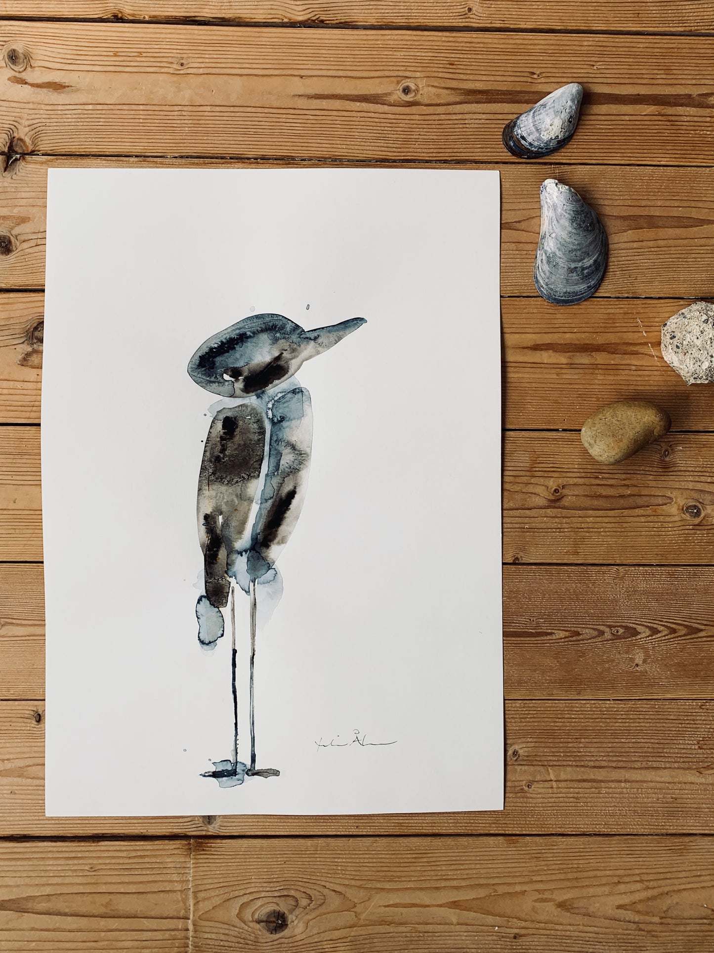 Fågel ’Signe’ 30x40cm